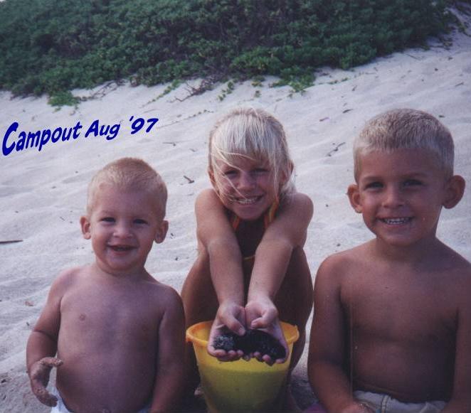 Our little group of beach bums.