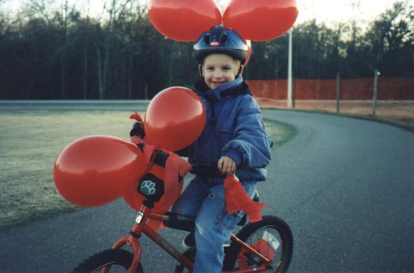 Max loves his bike.