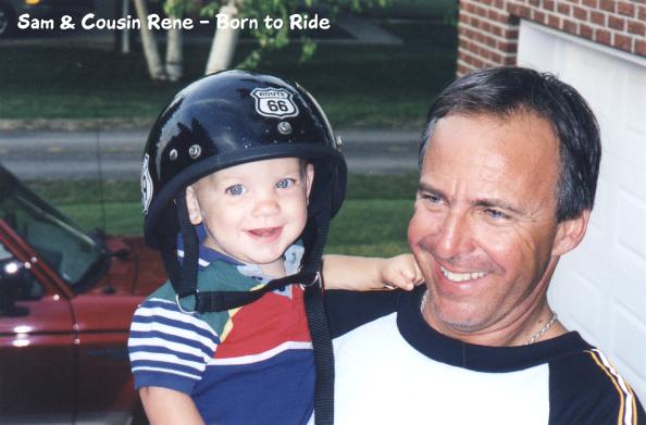 Sam is born to ride.