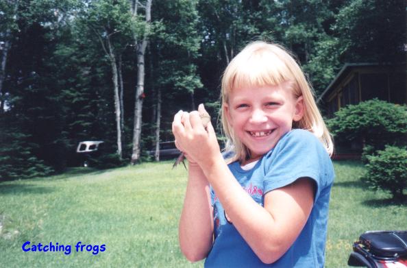 Chloe' and the frog.
