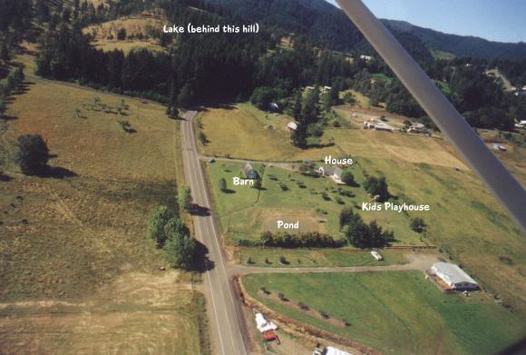 Over Grandma and Grandpa's house.