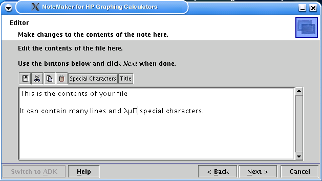 Picture of NoteMaker in Operation