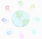 handprints around the earth