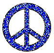 blue peace sign