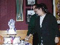 cutting the cake