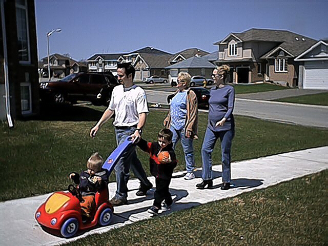 Taking a walk! April 2002