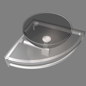 Corner Glass Bowl Sink