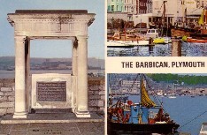 A Postcard of the Mayflower Monument.