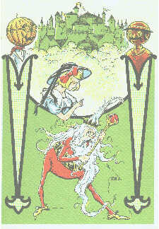Back cover of The Emerald City of Oz book illustration