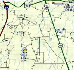 Elks Lake map