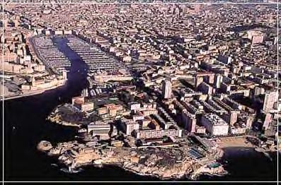 An arial view of Marseille.