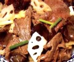 Stir Fry Beef With Sliced Lotus Root