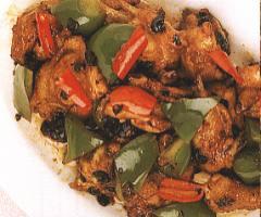 Fried Chicken With Preserved Beans