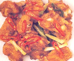 Fried Chicken With White Bean Curd Cheese