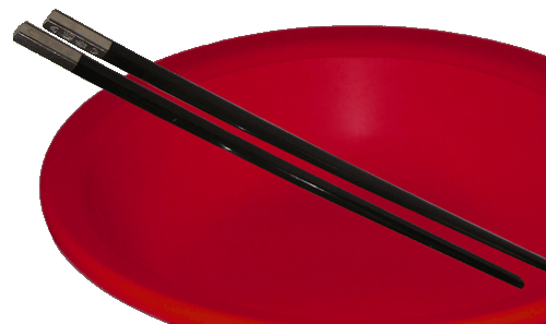 plate with chopsticks