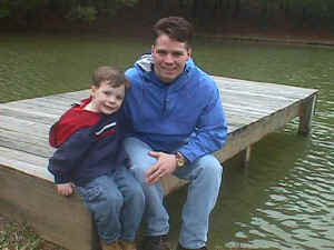 Bailey and Joe at the pond