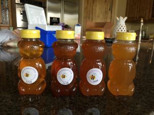 Different colored honey