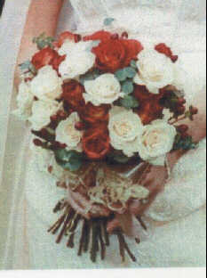 Handtied Bouquet  Roses & Mixed Berries