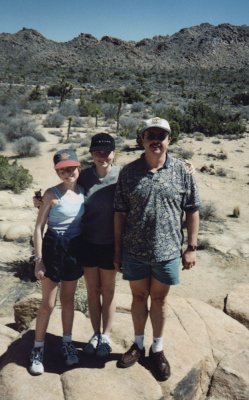 Me with my sis and grandpa in California when I was 15