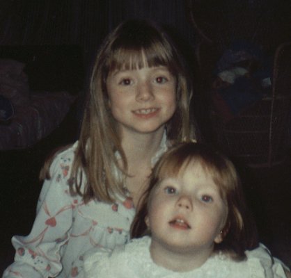 A pic of me with Hannah, when I was 7 years old