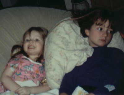 Another pic of me with Hannah when I was 7 years old