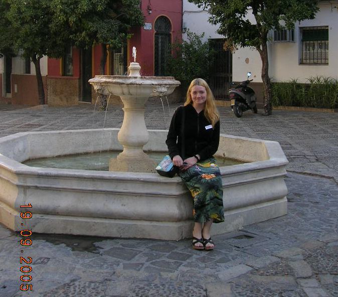 Me when I had just dyed my hair blonde, pic taken in Spain-September 2005