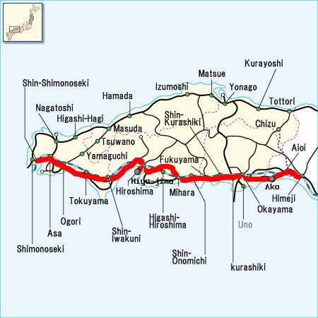 chugoku mountains map