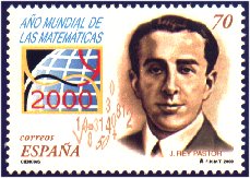 Julio Rey Pastor, matem�tico (Logrońo, 1888 - Buenos Aires, 1962)