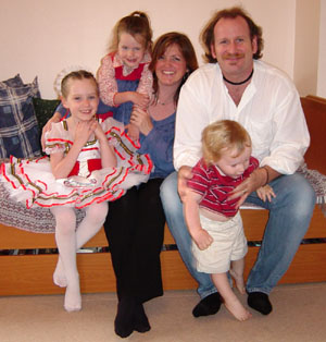 We all gathered on the sofa for a rare family photo after Dante's Mother's Day show.&nbsp; She did a Russian ballet.