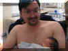 Dad with Son during Kangaroo Care   (61936 bytes)