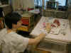 Nate & Jocie first time together in special care nursery  (59566 bytes)