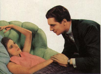 Joan Fontaine and Derrick de Marney.  Image scanned from magazine page, source unknown.
