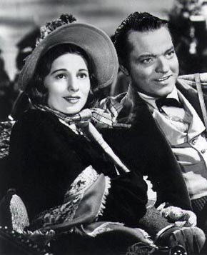 Joan Fontaine and Orson Welles