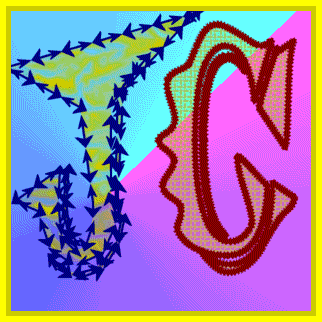 my initials - playing with vector text
