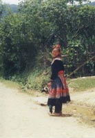 Hmong girl and baby