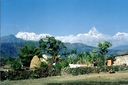Machhupuchare from the start of the trek