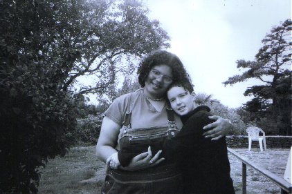 Joanna and her friend Catherine on holiday in Dorset