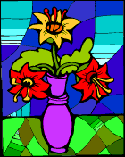 purple vase
