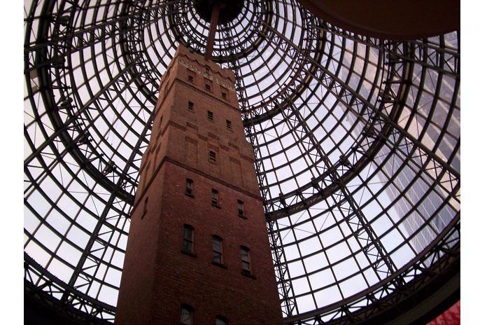 Melbourne Central Shopping Centre, which spans three blocks,was built around an old pre-existing building.
