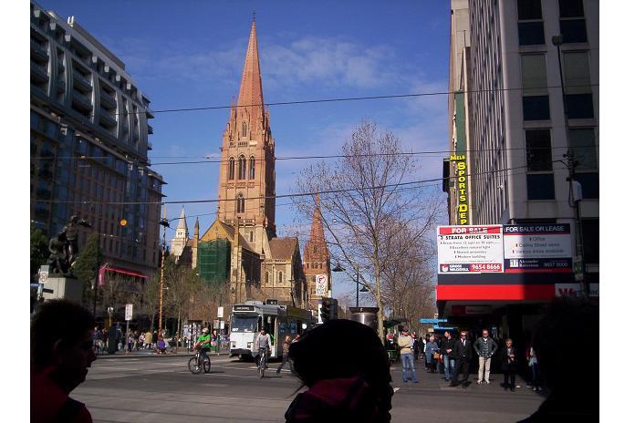 The main North-South street of the city of Melbourne, Swanson Street.