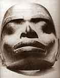  ancient Negroid basalt mask (1879)