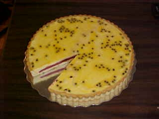 Passion fruit tart/Tarte fruits de la passion