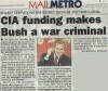 Bush - supports CIA crimes