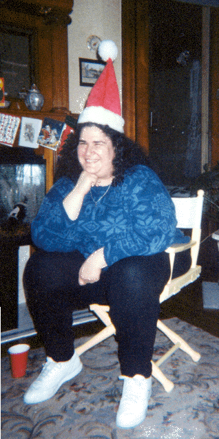 me in a santa clause hat