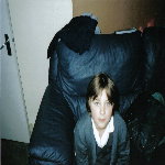 Aisling in the living room, 2005