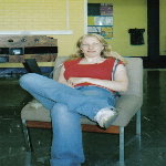 Katie at South Kent College, 2004