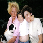 Maggie, aisling and mum at the creamery