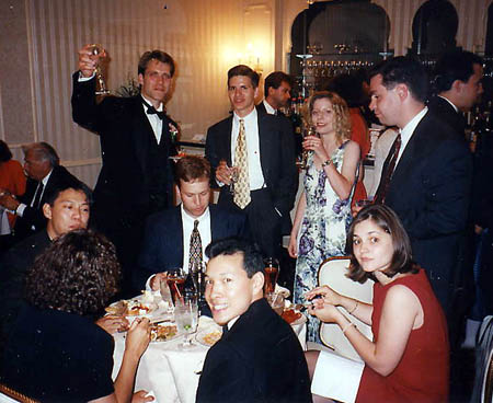 some fine wining & dining at Derrick's wedding