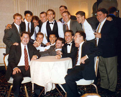 The Delta Chi boys at Derrick's wedding