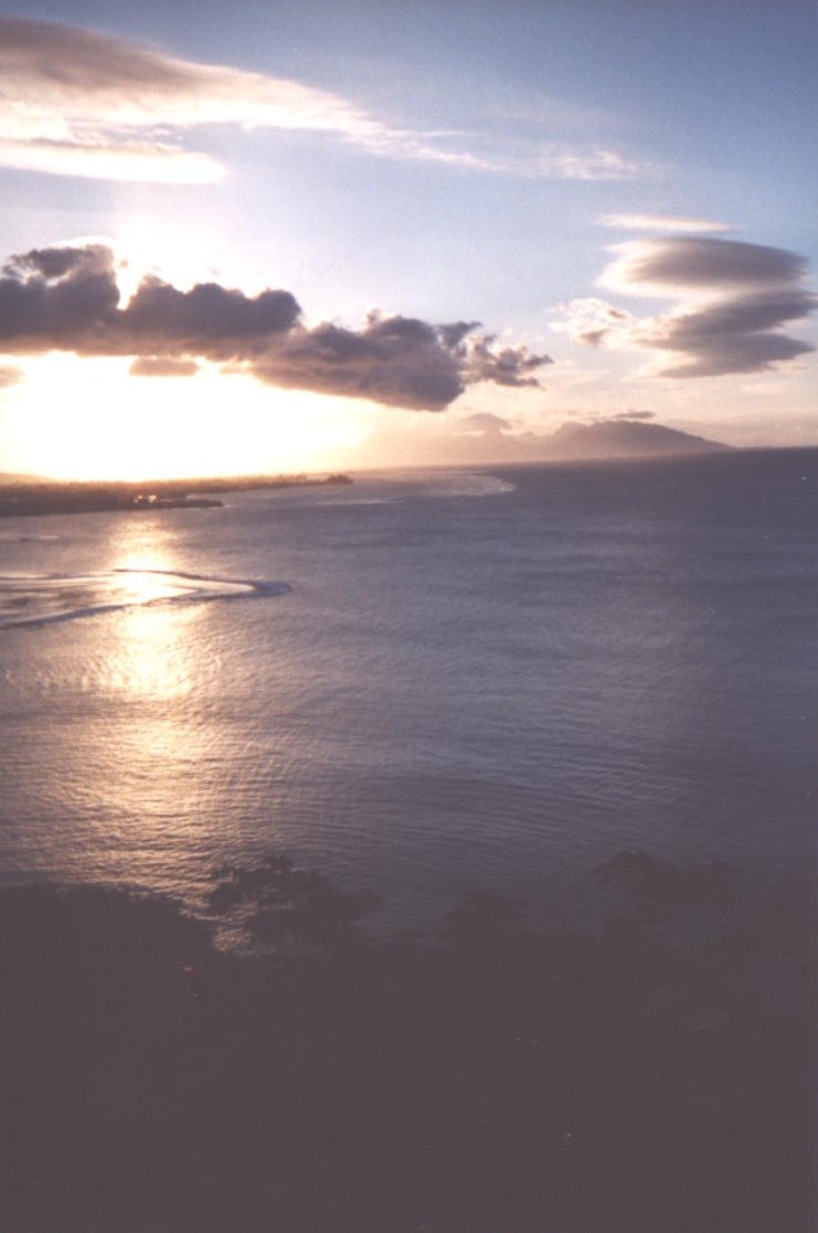 Tahiti Sunset Looking at Moorea